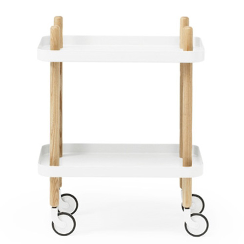 Block Table mit Rollen in Weiß - Normann Copenhagen 602202 - Simon Legald