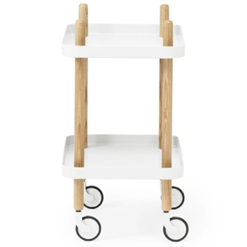 Block Table mit Rollen in Weiß - Normann Copenhagen 602202 - Simon Legald