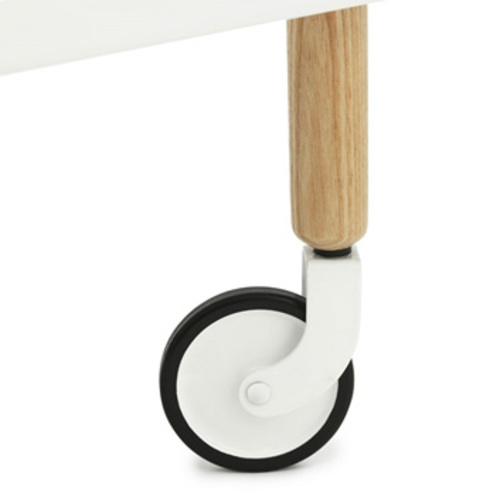 Block Table mit Rollen in Weiß - Normann Copenhagen 602202 - Simon Legald