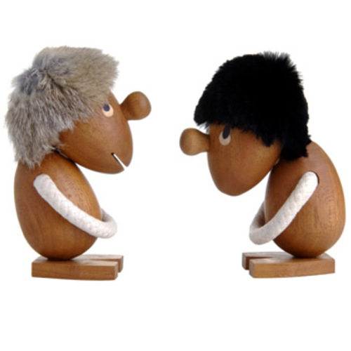 Optimist & Pessimist Holzfiguren - ArchitectMade - Hans Bölling Dekofiguren