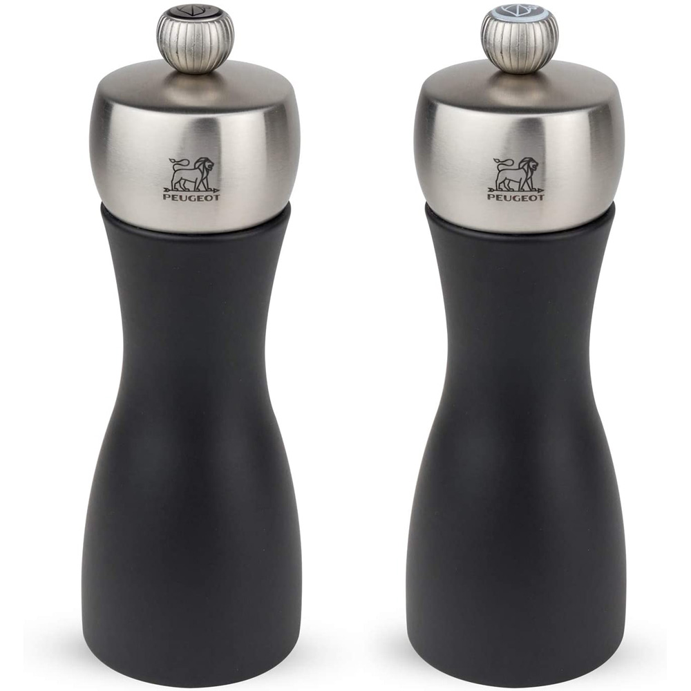 Fidji Pfeffermühle- und Salzmühlenset Matt Schwarz [Höhe 15 cm] - Peugeot 2/17132