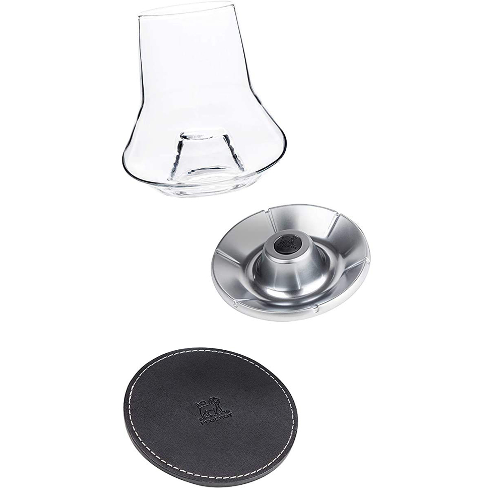 Whisky Degustationsset [Whiskyglas, kühlender Sockel und Untersetzer] - Peugeot 266097