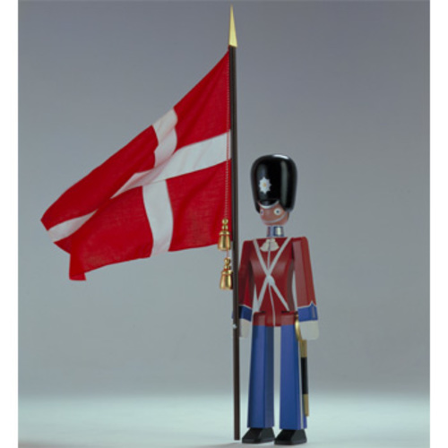 Großer Fahnenträger Palastwache - Rosendahl - Kay Bojesen Soldat Militärfigur aus Holz