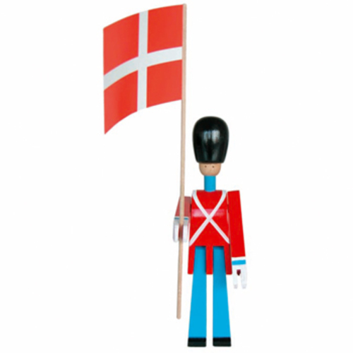 Fahnenträger im Schilderhaus Palastwache - Rosendahl - Kay Bojesen Soldat Militärfigur aus Holz