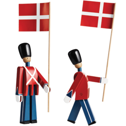 Fahnenträger im Schilderhaus Palastwache - Rosendahl - Kay Bojesen Soldat Militärfigur aus Holz