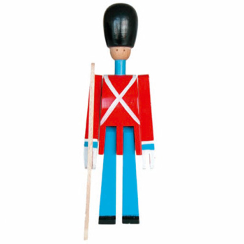 Soldat mit Gewehr im Schilderhaus Palastwache - Rosendahl - Kay Bojesen Soldat Militärfigur aus Holz