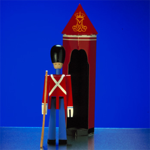 Soldat mit Gewehr im Schilderhaus Palastwache - Rosendahl - Kay Bojesen Soldat Militärfigur aus Holz