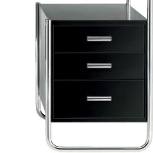 Stahlrohr Klassiker S 285/2 Schreibtisch mit einem innenliegenden Korpus - Thonet - Marcel Breuer Stahlrohrtisch