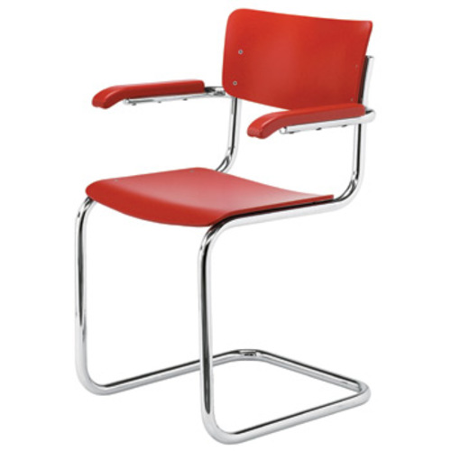 Freischwinger S 43 F DL [Decklackiert mit Armlehnen] - Thonet - Mart Stam Stahlrohrstuhl Klassiker