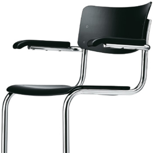 Freischwinger S 43 F DL [Decklackiert mit Armlehnen] - Thonet - Mart Stam Stahlrohrstuhl Klassiker