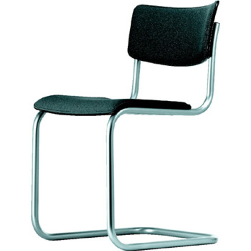 Freischwinger S 43 PVF LP [Lederpolsterung mit Armlehnen] - Thonet - Mart Stam Stahlrohrstuhl Klassiker