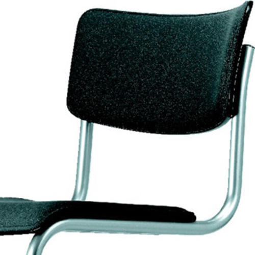 Freischwinger S 43 PVF LP [Lederpolsterung mit Armlehnen] - Thonet - Mart Stam Stahlrohrstuhl Klassiker