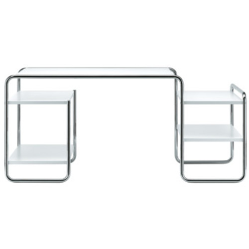 Stahlrohr Schreibtisch mit Fachböden S 285 F - Thonet - Marcel Breuer Bauhaus Klassiker