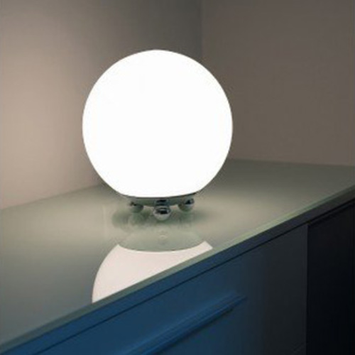 Art Déco Tischleuchte mit Chromfüßen - Tecnolumen AD 32 Chr / Chr