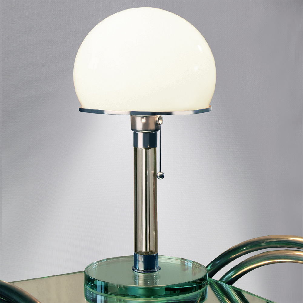 Glaskuppel für Wagenfeldleuchte WA23 SW, WA 24, WG24, WG 25 GL - Tecnolumen GL/WA - Wilhelm Wagenfeld