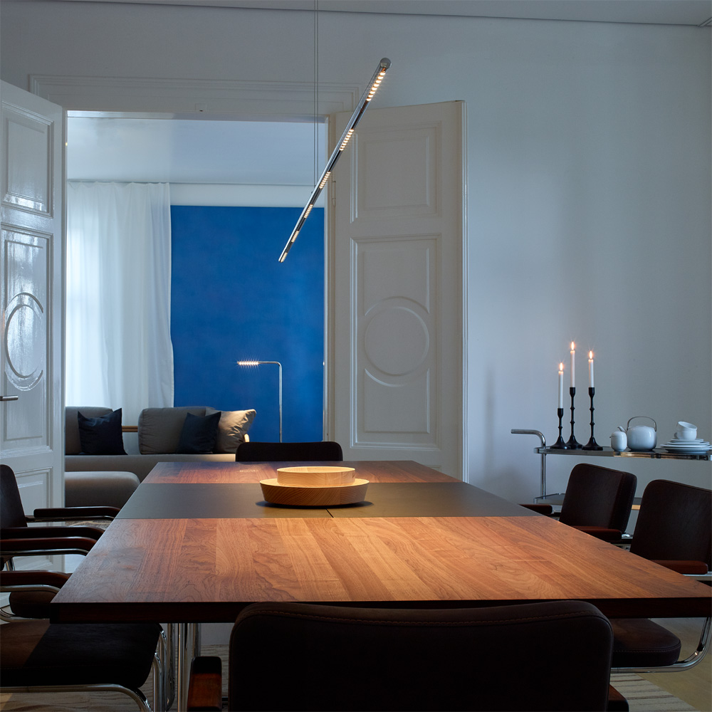 LUM 135 Lange Pendelleuchte HLUM19 L RChr Rauchrom [Länge 135 cm] - Tecnolumen HLUM19 L RChr - Ulf Möller