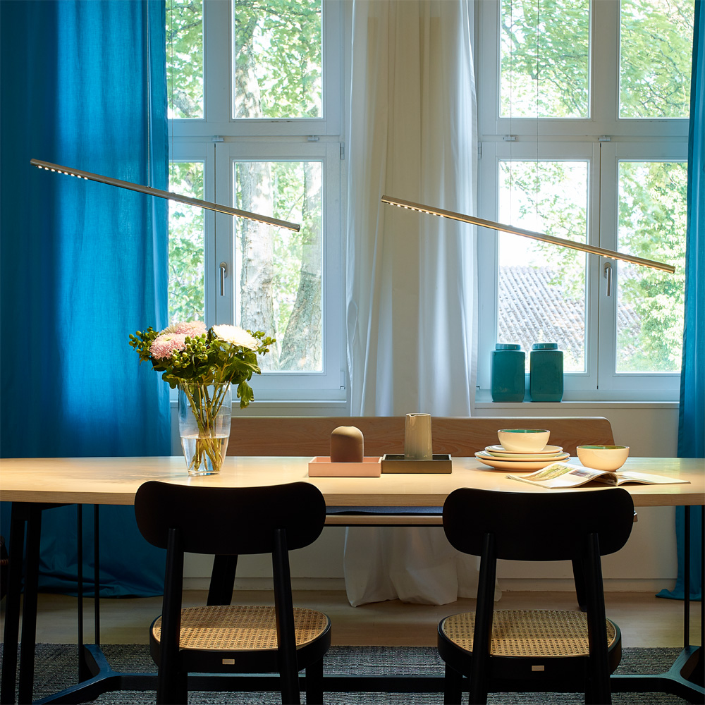 LUM 85 Kurze Pendelleuchte HLUM19 S Chr Verchromt [Länge 84,50 cm] - Tecnolumen HLUM19 S Chr - Ulf Möller