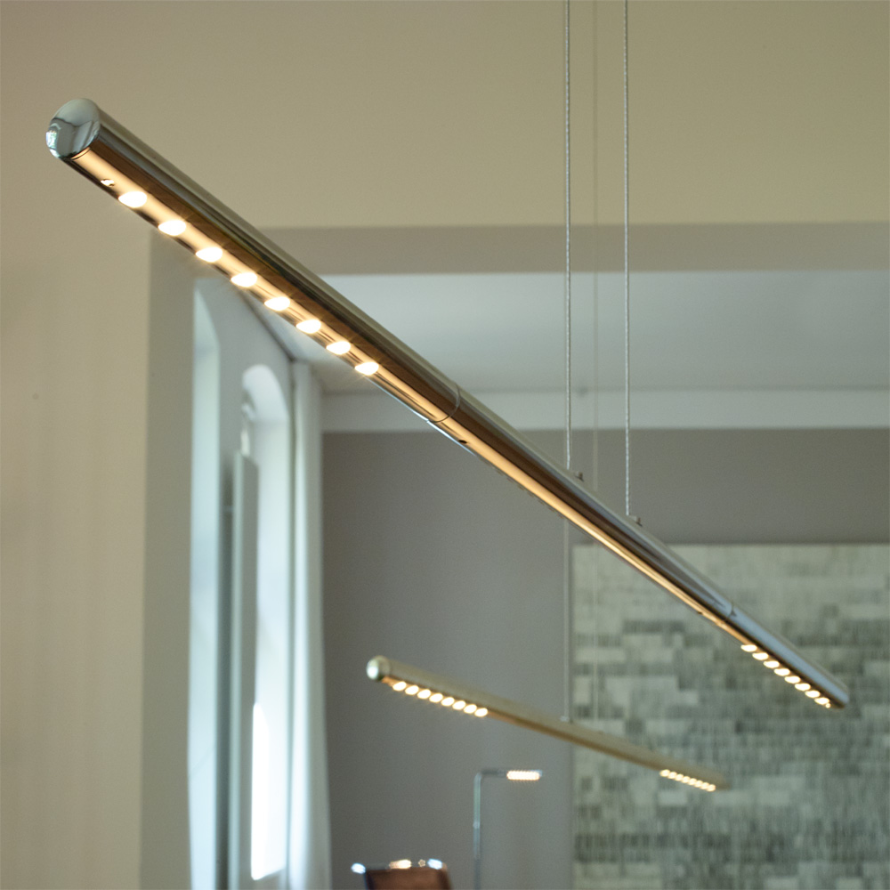 LUM 85 Kurze Pendelleuchte HLUM19 S RChr Rauchrom [Länge 84,50 cm] - Tecnolumen HLUM19 S RChr - Ulf Möller