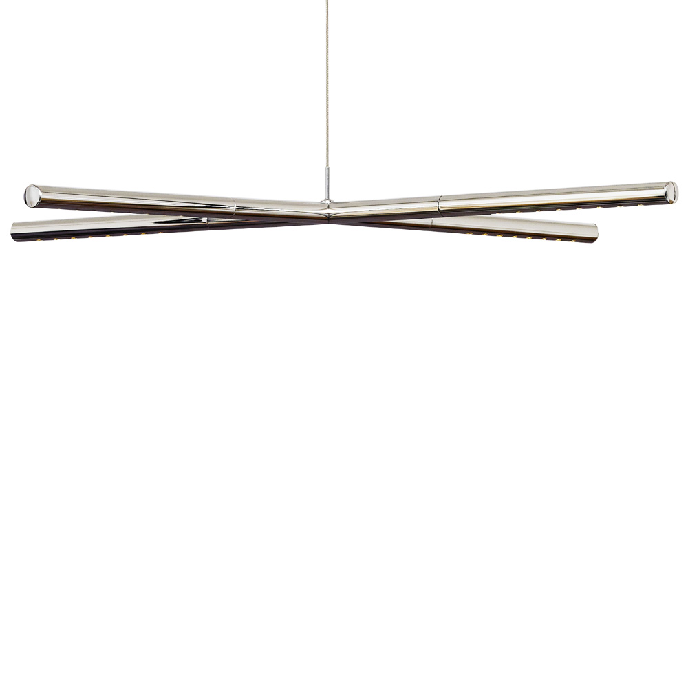 LUM X Pendelleuchte HLUM19 X Chr Verchromt [Länge 2 x 77,50 cm] - Tecnolumen HLUM19 X Chr - Ulf Möller