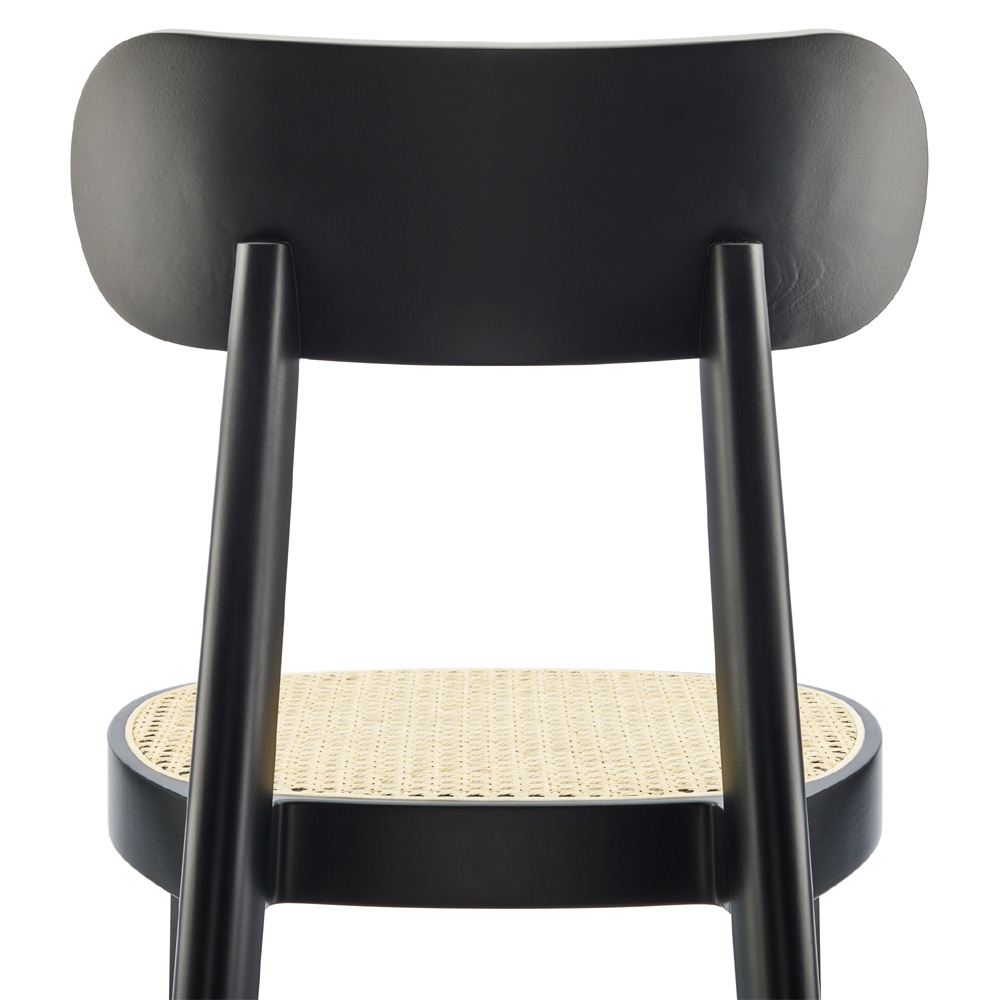 Programm 118 Holzstuhl mit Rohrgeflechtsitz Schwarz Gebeizt - Thonet Programm 118 Gebeizt Schwarz [TP 29] - Sebastian Herkner
