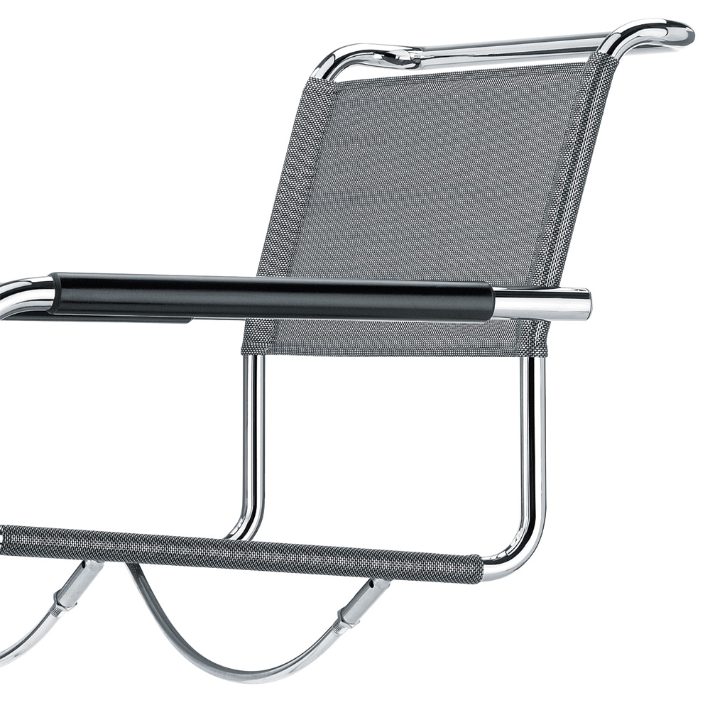 Freischwinger S 34 N mit Armlehnen und Netzgewebe - Thonet - Mart Stam
