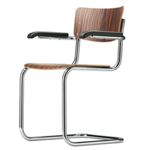 Stahlrohr Klassiker S 43 F Freischwinger - Thonet - Mart Stam Stahlrohrsstuhl