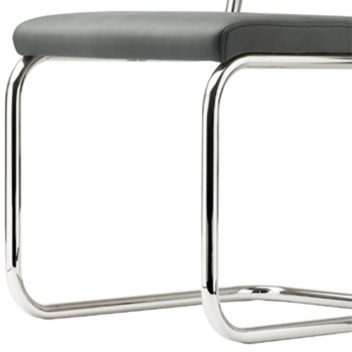 Pure Materials S 32 PV Nubukleder Schwarz 10 - Thonet - Marcel Breuer Freischwinger