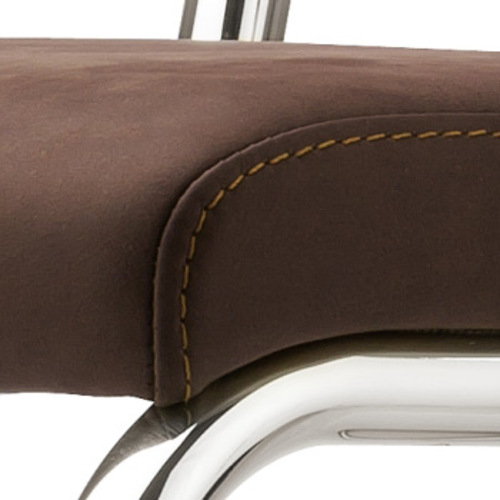 Pure Materials S 32 PV Nappaleder Dunkelbraun 9 - Thonet - Marcel Breuer Freischwinger