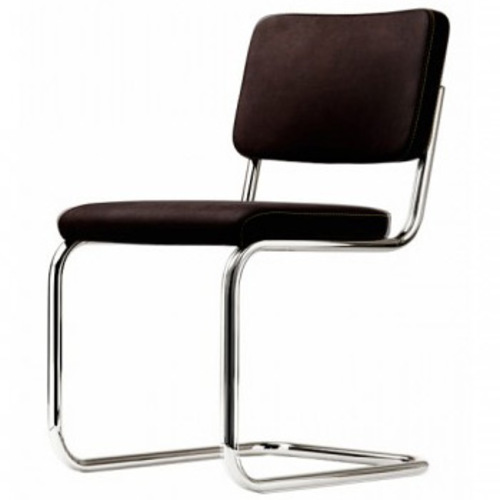 Pure Materials S 32 PV Nappaleder Schwarz 500 - Thonet - Marcel Breuer Freischwinger