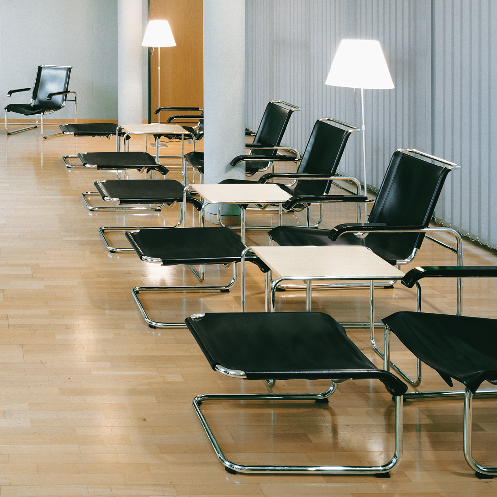 Stahlrohr Klassiker S 35 H Hocker - Thonet - Marcel Breuer