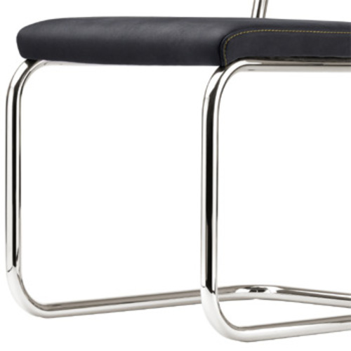 Pure Materials S 64 PV Nubukleder Anthrazit 10 - Thonet - Marcel Breuer Freischwinger