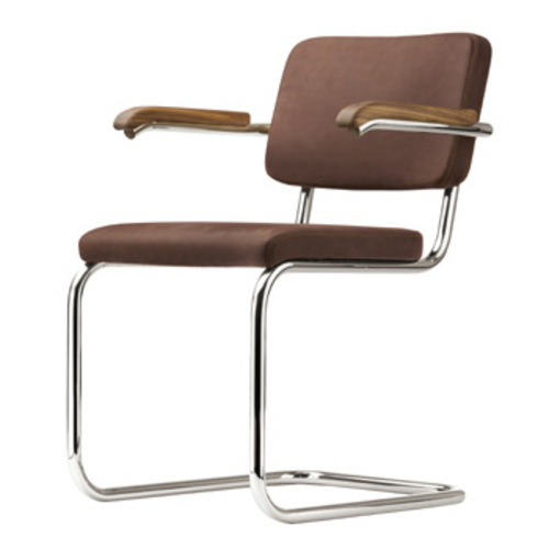 Pure Materials S 64 PV Nappaleder Dunkelbraun 9 - Thonet - Marcel Breuer Freischwinger