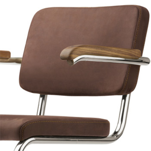 Pure Materials S 64 PV Nappaleder Dunkelbraun 9 - Thonet - Marcel Breuer Freischwinger