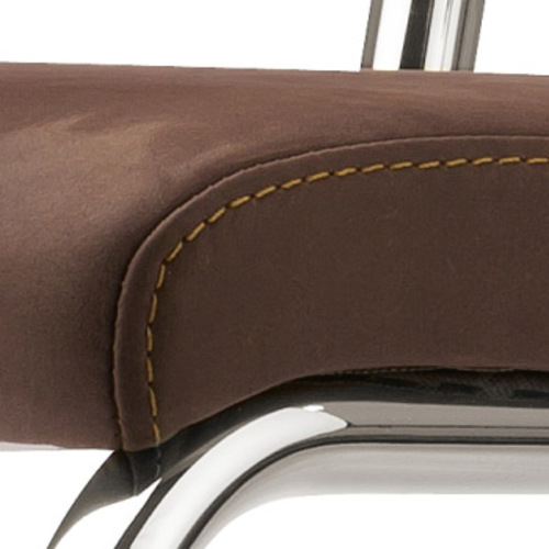 Pure Materials S 64 PV Nappaleder Dunkelbraun 9 - Thonet - Marcel Breuer Freischwinger