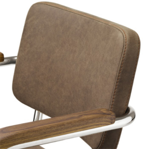 Pure Materials S 64 PV Nubukleder Mittelbraun 1 - Thonet - Marcel Breuer Freischwinger