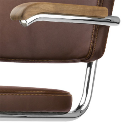 Pure Materials S 64 PV Nappaleder Dunkelbraun 2001 - Thonet - Marcel Breuer Freischwinger