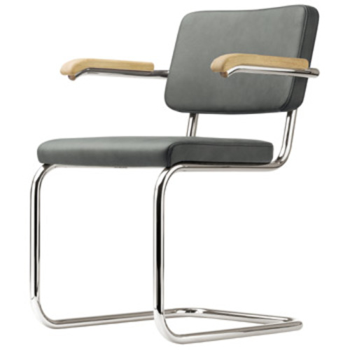 Pure Materials S 64 PV Nubukleder Grüngrau 8 - Thonet - Marcel Breuer Freischwinger