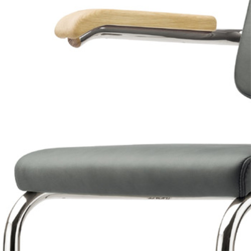 Pure Materials S 64 PV Nubukleder Grüngrau 8 - Thonet - Marcel Breuer Freischwinger