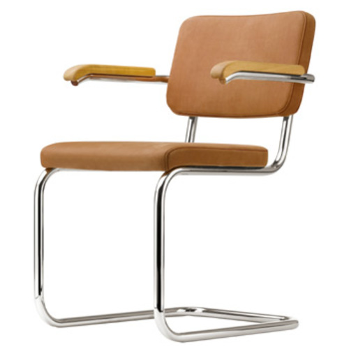 Pure Materials S 64 PV Nubukleder Ockerbraun 5 - Thonet - Marcel Breuer Freischwinger