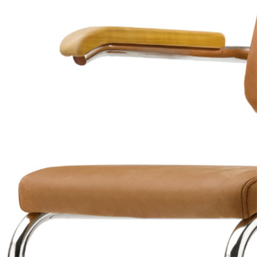 Pure Materials S 64 PV Nubukleder Ockerbraun 5 - Thonet - Marcel Breuer Freischwinger