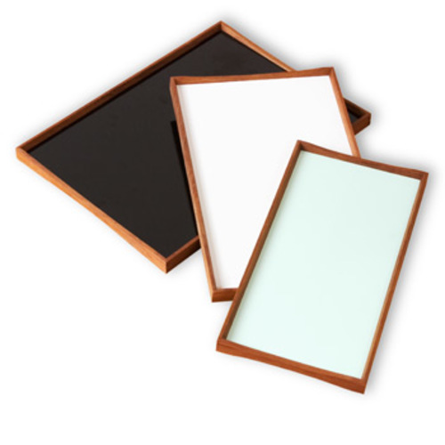 Turning Tray 3 Tablett [Black Desert / Alaska White] - ArchitectMade 761 - Finn Juhl