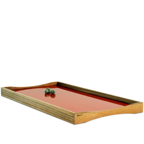 Turning Tray 3 Tablett [Black Desert / Kimono Red] - ArchitectMade 762 - Finn Juhl