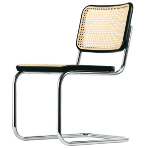 Stahlrohr Klassiker S 32 Stuhl mit Rohrgeflecht - Thonet - Marcel Breuer Stahlrohrstuhl