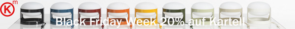 Vom 24.11. bis 01.12 2025 erhalten Sie mit dem Code > BFKartell25 < einen Nachlass von 20% auf alle angebotenen Kartell Produkte