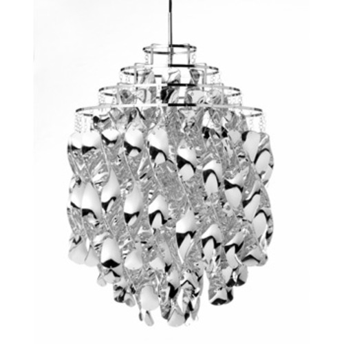 Spiral Mini Deckenleuchte in Silber - Verpan - Verner Panton