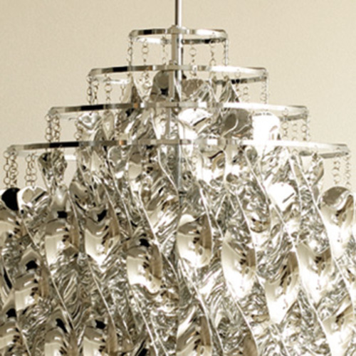 Spiral Mini Deckenleuchte in Silber - Verpan - Verner Panton