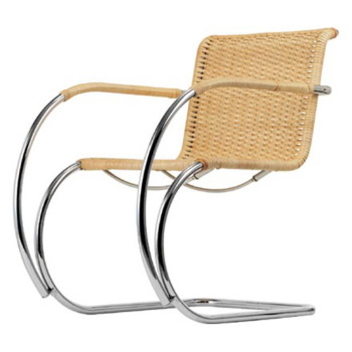 Stahlrohr Klassiker S 533 RF - Thonet - Ludwig Mies van der Rohe Korbstuhl